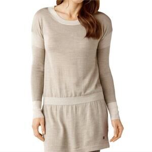 Smartwool Oatmeal Heather Tabaretta Long Sleeve Sweater Dress M